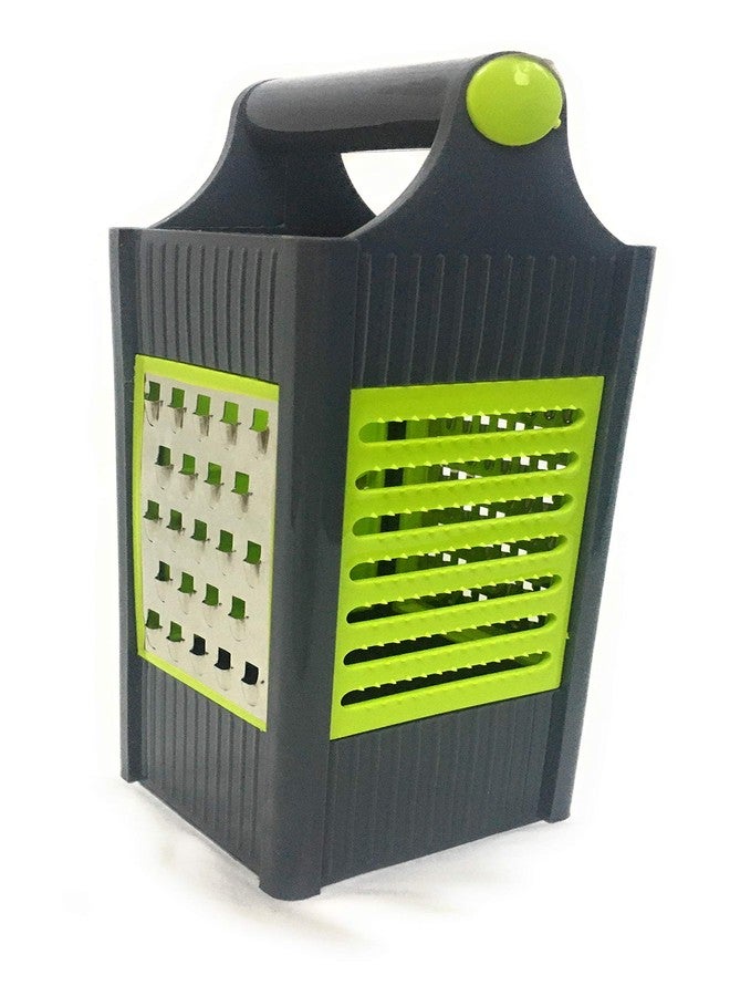 DiBha Steel and Plastic 4 in 1 Vegetable & Fruit Slicer Grater/Slicer/kaddu kas/chipser with 4 Sides (9 inch Hight) - Image 1